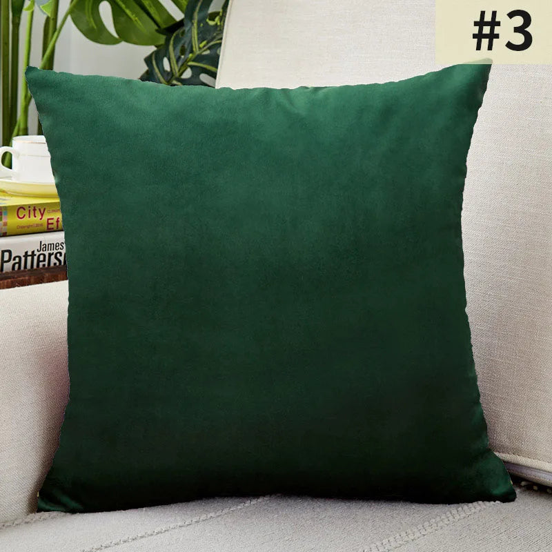 Velvet Cushion Cover Solid Color Throw Pillow Covers for Living Room Sofa Decorative Pillow Home Decor Pillowcase